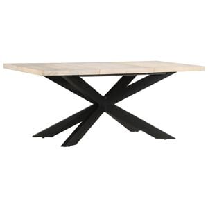 vidaXL Jedilna miza 180x90x76 cm trden beljen mangov les