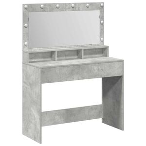 vidaXL Toaletna mizica Betonsko siva 100 x 41 x 135 cm Inženirski les