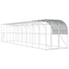 vidaXL Koko&scaron;njak ob steni Srebrna 1000 x 200 x 215 cm Pocinkano jeklo