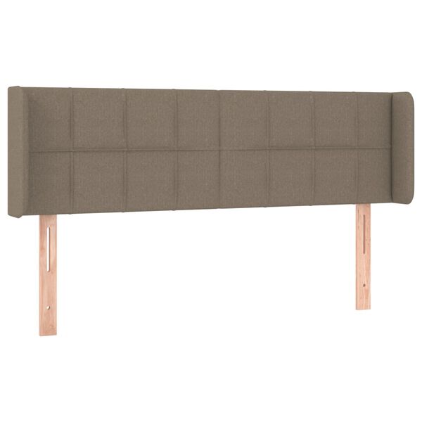 vidaXL Vzglavje z u&scaron;esi taupe 147x16x78/88 cm blago