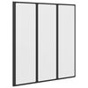 vidaXL Tu&scaron; stena Črna 132 x 2 x 140 cm Aluminij in PP