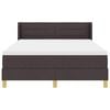 vidaXL Postelja z vzmetnico Temno rjava 190 x 140 cm Poliester