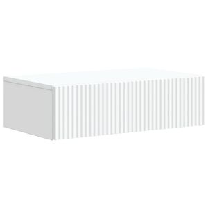 vidaXL Stenska stranska miza Bela 59 x 34,5 x 17 cm Inženirski les