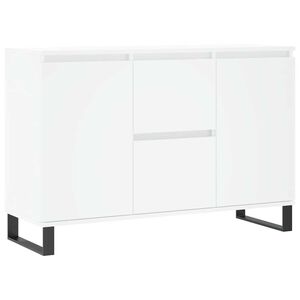 vidaXL Komoda bela 101,5x35x70 cm inženirski les