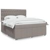 vidaXL Box spring postelja z vzmetnico taupe 180x200 cm blago
