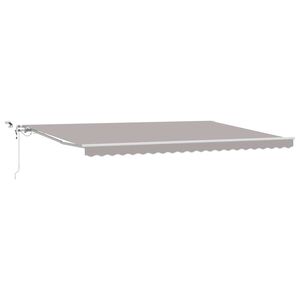 vidaXL Vlečna tenda Svetlo siva 500 &times; 350 cm Poliester