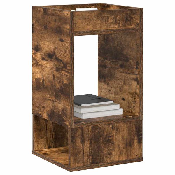 vidaXL Stranska miza Dimljeni oreh 30 x 30 x 56 cm Konstruiran les