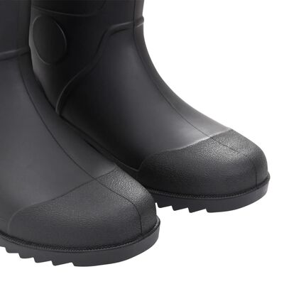 vidaXL Dežni škornji črni velikost 44 PVC