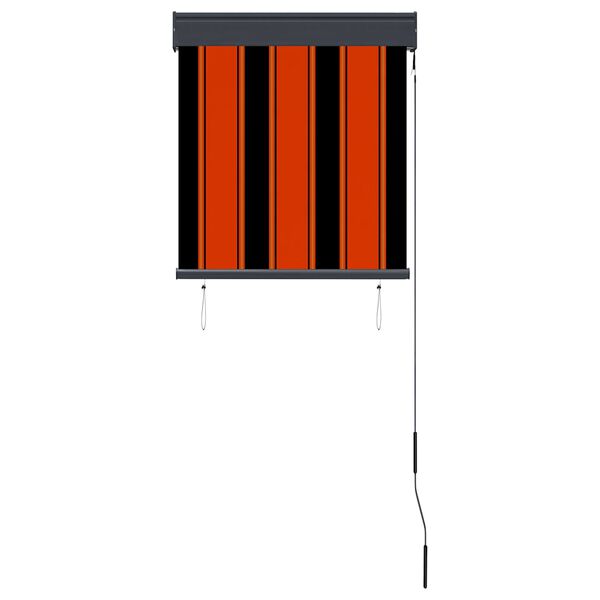 vidaXL Zunanje rolo senčilo 60x250 cm oranžno in rjavo