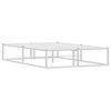 vidaXL Posteljni okvir brez vzmetnice bel 120x200 cm kovinska