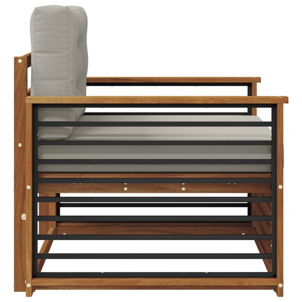 vidaXL Zunanja garnitura za sedenje Masivno akacijevo les in poliester