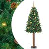 vidaXL Ožja jelka med 300 LED Zelena 180 cm PVC in trden bor