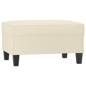 vidaXL Stolček za noge krem 70x55x41 cm umetno usnje