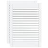 vidaXL Vrata za omarico z letvicami 2 kosa bela 69x49,4 cm borovina