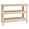 vidaXL Delovna miza 110,5x50x80 cm trdna borovina
