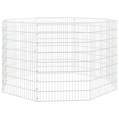 vidaXL 8-delna ograda za zajce 54x80 cm pocinkano železo