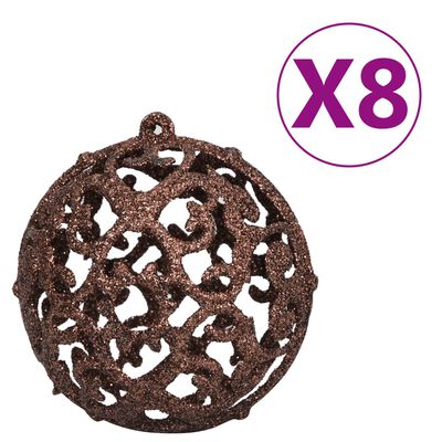 vidaXL Novoletne kroglice 100 kosov 3/4/6 cm rjave/bronaste/zlate