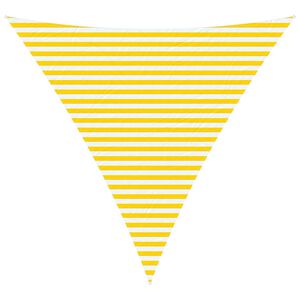 vidaXL Sončno platno Rumena in Bela 4 x 4 x 4 m 100% poliester Oxford