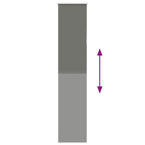 vidaXL Rolo zatemnjena siv 50x230 cm tkanina &scaron;irina 45,7 cm poliester