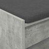 vidaXL Haldna klop z blazino s polico Beton Siva 103 x 38 x 45 cm