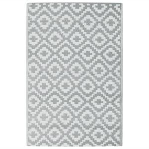vidaXL Zunanja preproga ARAKIL siva 120x180 cm PP