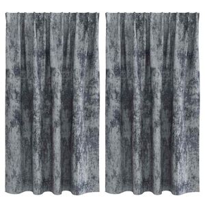 vidaXL Velvete zavese 2 kos Srebrno siva 140 x 140 cm Žamet