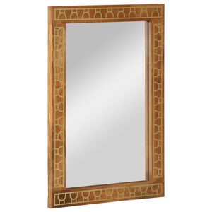 vidaXL Kopalni&scaron;ko ogledalo 50x70x2,5 cm trden mangov les in steklo