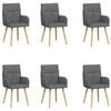 vidaXL Jedilni stoli 6 kos Blago Temno siva 60 x 56 x 96 cm