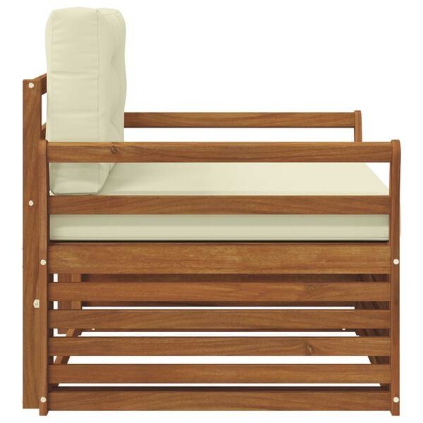 vidaXL Zunanja garnitura za sedenje Masivno akacijevo les in poliester