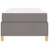 vidaXL Konstrukcija postelje z vzmetnico Taupe 90 x 190 cm blago