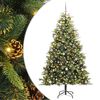 vidaXL Umjetno zložljivo božićno drevo s stožci 300 LED Toplo bela