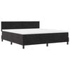 vidaXL LED Box Spring Postelja z vzglavjem Črna 180 x 200 cm Žamet