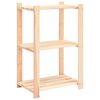 vidaXL Stojalo s policami 3-nadstropno 60x38x90 cm borovina 150 kg