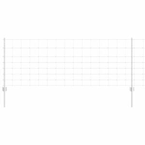 vidaXL Zunanji divji ograjen s stebri 25 x 0,8 m Pocinkano jeklo Mreža