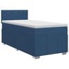vidaXL Postelja boxspring z vzmetnico Modra 80 x 200 cm Blago