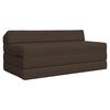 vidaXL Zložljiv kavč postelja Taupe 120 x 60 x 49 cm Blago