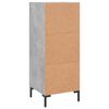 vidaXL Komoda betonsko siva 34,5x34x90 cm inženirski les