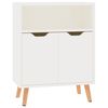 vidaXL Komoda visok sijaj bela 60x30x72 cm inženirski les