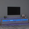 vidaXL TV omarica z LED lučkami siva sonoma 240x35x40 cm
