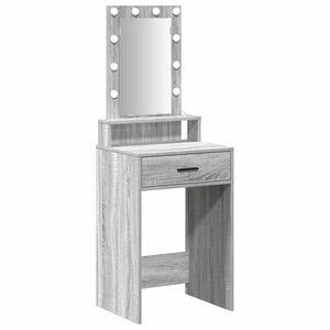 vidaXL Toaletna mizica Siva 50 x 41 x 140 cm Inženirski les