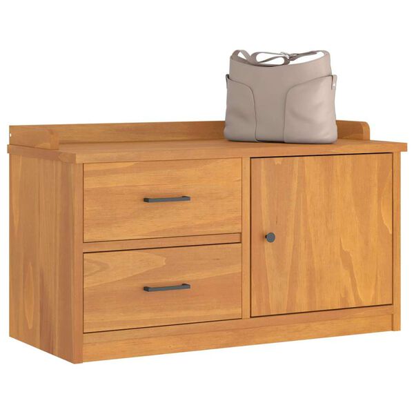 vidaXL klop v preddverju "SANDNES" 87x40x50 cm masivni les bor