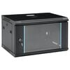 vidaXL Omrežne omarice s shranjevanjem Black 600 x 450 x 375 mm Jeklo