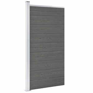 vidaXL Ograjni panel WPC 95x186 cm siv