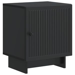 vidaXL Nočna omarica Črna 43 x 34,5 x 50 cm Inženirski les