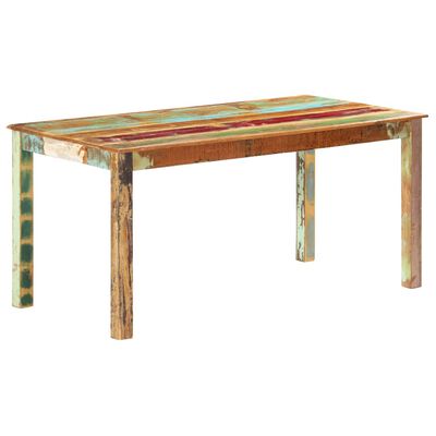 vidaXL Jedilna miza iz trdnega predelanega lesa 160x80x76 cm