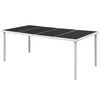 vidaXL Vrtna miza 190x90x74 cm črno jeklo