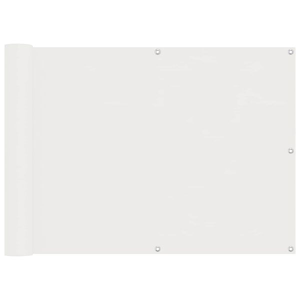 vidaXL Balconska mreža Bela 75 x 200 cm PU premazan oxford alu