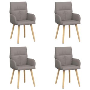 vidaXL Jedilni stoli 4 kos Blago Taupe 60 x 56 x 93 cm