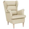 vidaXL Fotelj kremne barve 74x84x100 cm blago