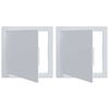 vidaXL Dostopni paneli 2 kos Bela 20 x 20 cm ABS plastika